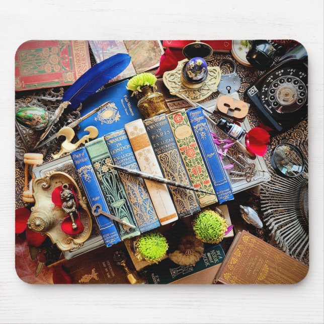 Mousepad Maximalista de livros (Frente)