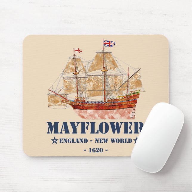 Mousepad Mayflower Tall Ship - Inglaterra para o Novo Mundo (Com mouse)