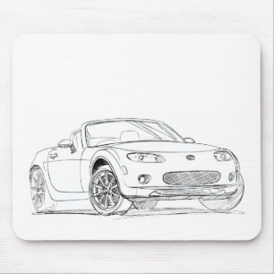 Mousepad Maz MX5 Miata gen3