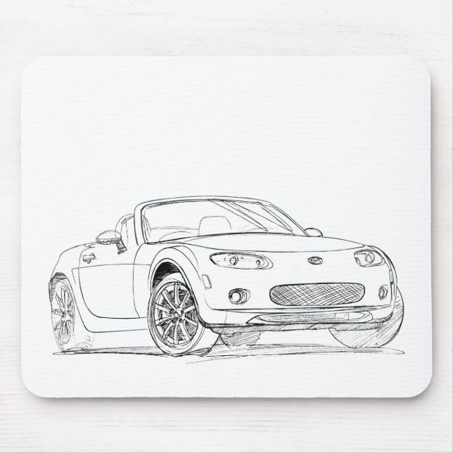 Mousepad Maz MX5 Miata gen3 (Frente)