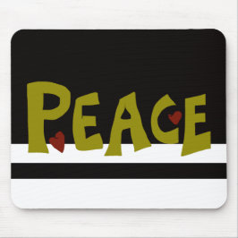 Mousepad MAZIPOODLES Peace Olive Green