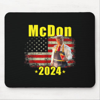 Mousepad Mcdon 2024 Engraçado Donald Trump Batata Frita Coz