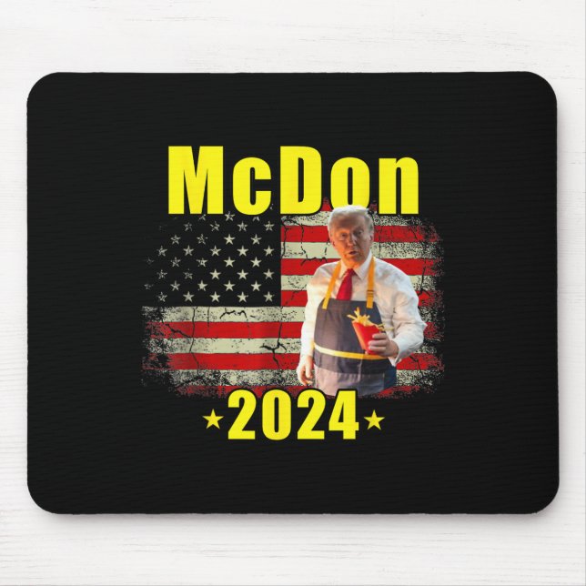 Mousepad Mcdon 2024 Engraçado Donald Trump Batata Frita Coz (Frente)