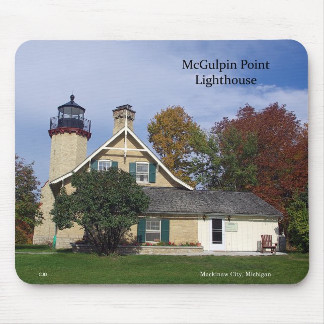 Mousepad McGulpin Point Lighthouse para cair (Frente)