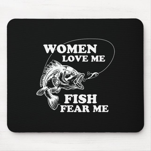 Mousepad Me Ame Peixe Me Tema Presente Divertido do Dia dos (Frente)