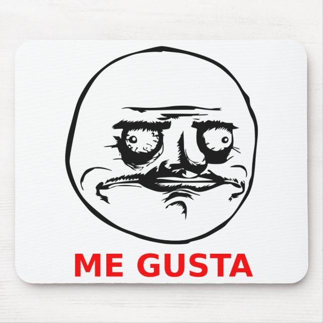 Mousepad Me Gusta Rosto com Texto (Frente)