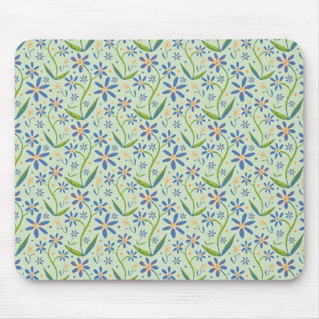 Mousepad Meadow | Dancing Watercolor Daisies (Frente)