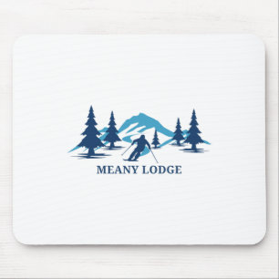 Mousepad Meany Lodge Washington Estação de Esqui Esquiando