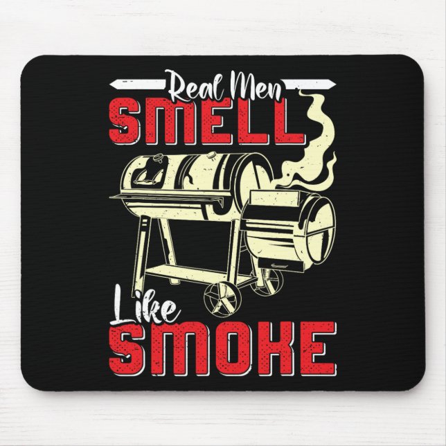 Mousepad Meat Lover Real Men Smell Like Smoke Funny Men  (Frente)