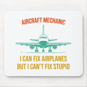 Mousepad Mecânico de avião posso consertar aviões, mas não