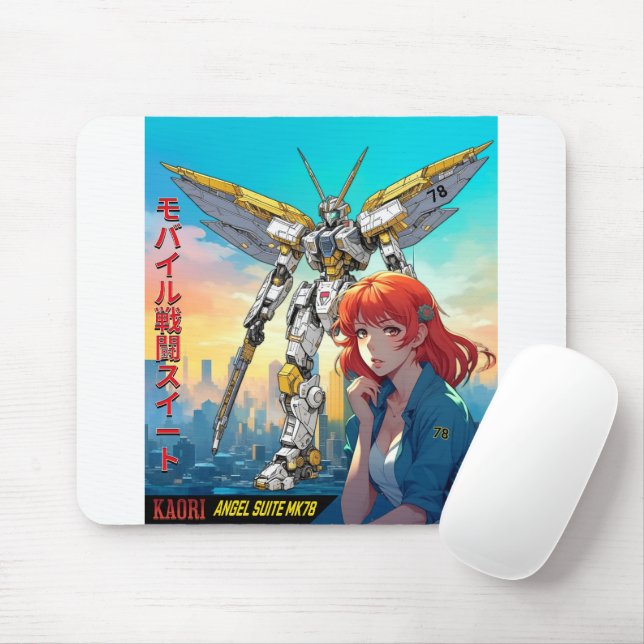 MOUSEPAD MECHA WARRIOR - O ANGEL SUITE MK78 DA KAORI (Com mouse)