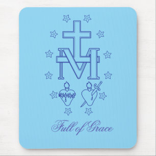 Mousepad Medalha de Nossa Senhora das Graças Medalha Milagr