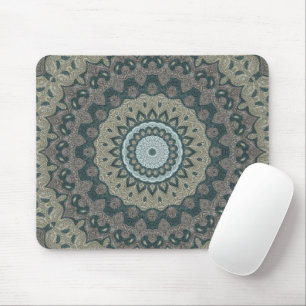 Mousepad Medalhão Marrom e Verde Estilo Tribal