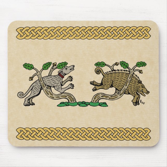 Mousepad Medeval Boar Hunt (Frente)
