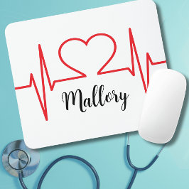 Mousepad Médica Simples de Coração Personalizada