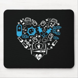 Mousepad Medicina - Coração De Equipamento Médico