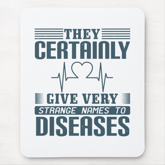 Mousepad Medicina - Nomes Estranhos de Doenças (Frente)