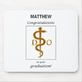 Mousepad Médico de Parabéns de Graduação de Osteopatia