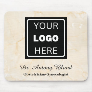 Mousepad Médico Logotipo Clínico Hospital Marfil Marble Mou