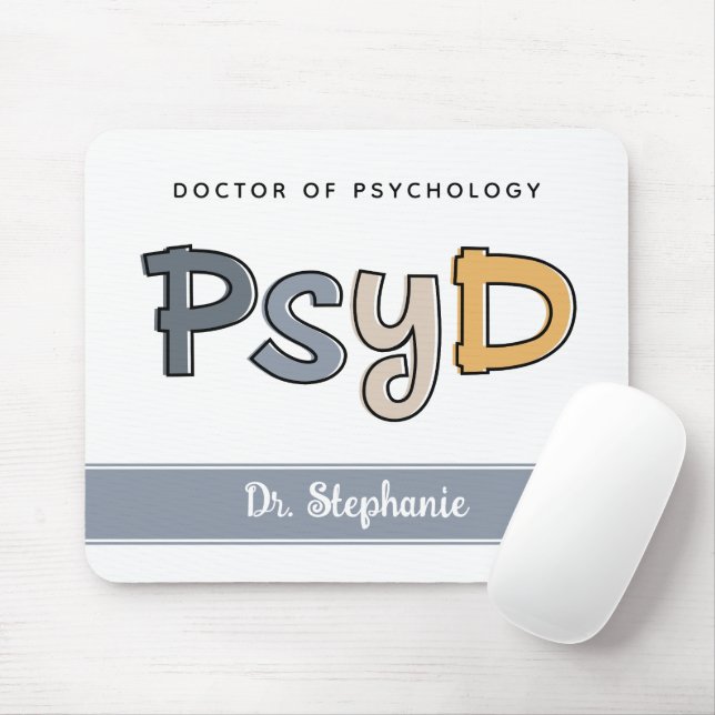 Mousepad Médico PsyD Personalizado de Psicologia Psicóloga (Com mouse)