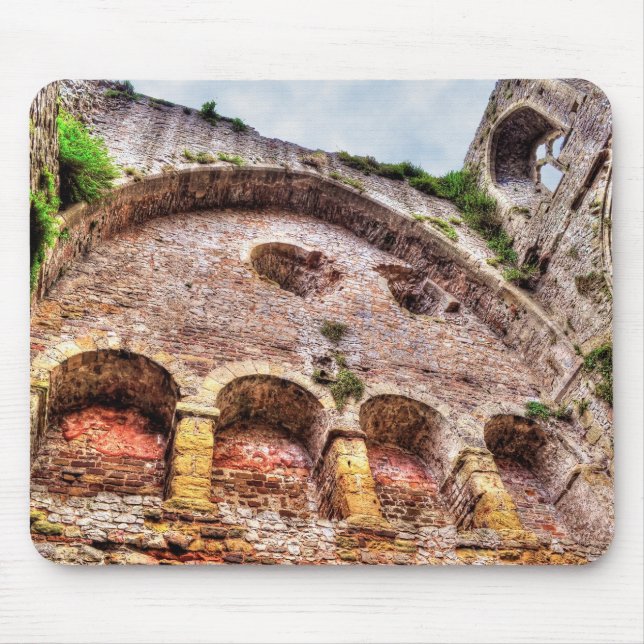 Mousepad Medieval Chepstow Castle Monmouthshire, Gales, Rei (Frente)
