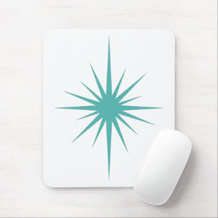 Mousepad Médio de Turquoise Blue Starburst