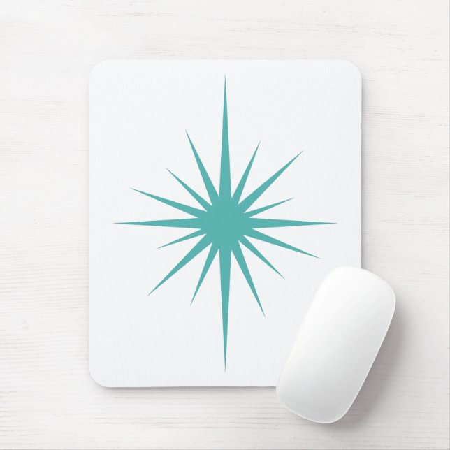 Mousepad Médio de Turquoise Blue Starburst (Com mouse)