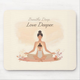 Mousepad Meditação de Mãe e Filho Arte Serenidade