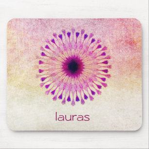 Mousepad Meditação de Yoga de Aquarela de Flor Lotus