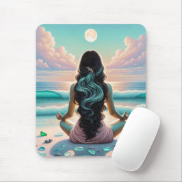 Mousepad Meditação Harmonia em Praia