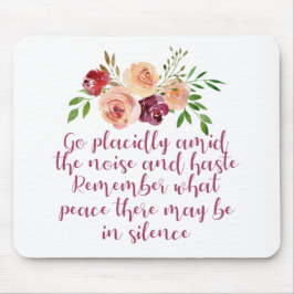 Mousepad Meditação Pacífica do Poema Desiderata