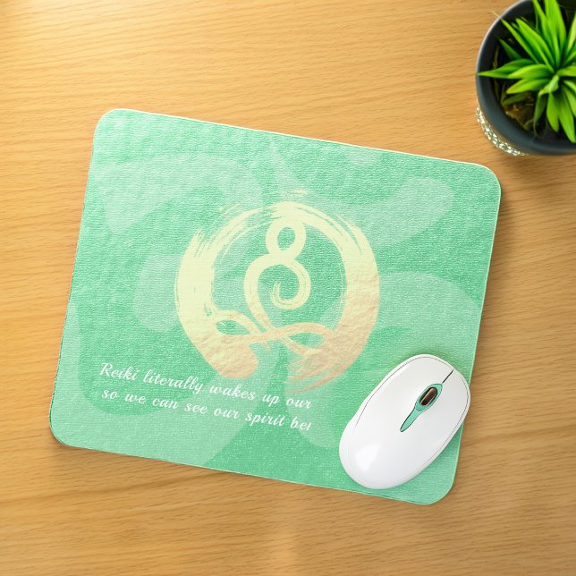 Mousepad Meditação por Instrutor Yoga Pose Zen Om Sinal Cot (Criador carregado)