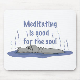 Mousepad Meditando Hippopotamus