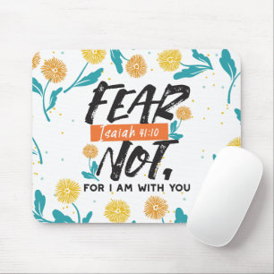Mousepad Medo Não Bíblia Isaiah Verso Design Inspiracional