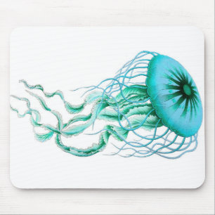 Mousepad Medusa de turquesa náuticas/tapete do rato da