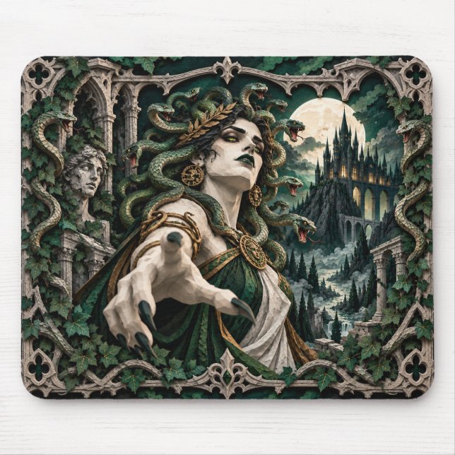 Mousepad Medusa, Monstro de Corte de Papel (Frente)