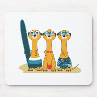 Mousepad Meercats surfando