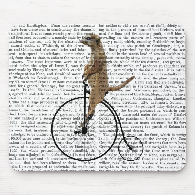 Mousepad Meerkat em Black Penny Farthing (Frente)