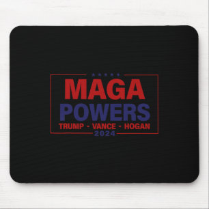 Mousepad Mega Powers Trump Vance Hogan 2024 Funny Patriótic
