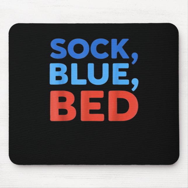 Mousepad Meia Azul Cama Meme Divertido  (Frente)