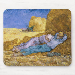 Mousepad Meio-dia de Vincent van Gogh , o Siesta, após o