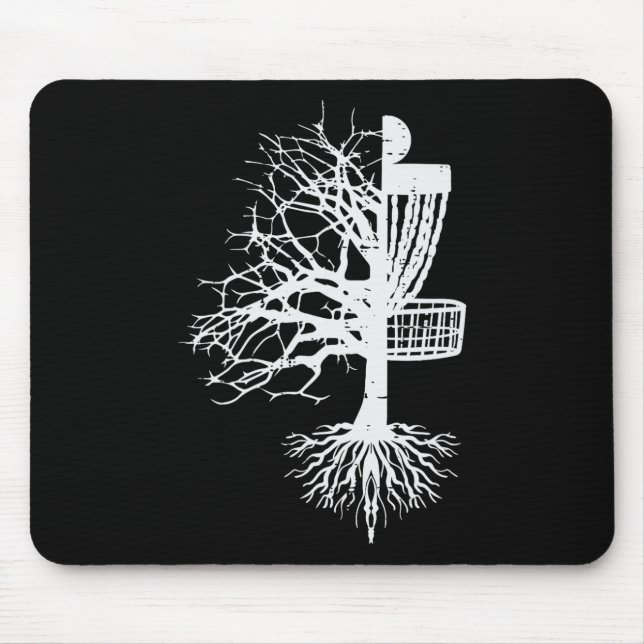 Mousepad Meio Disco Golfe Sket Árvore Divertido Frisbee Fro (Frente)