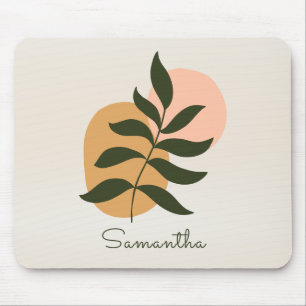 Mousepad Meio século Botânico Terracotta Boho