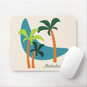 Mousepad meio século Modern Palm Oasis