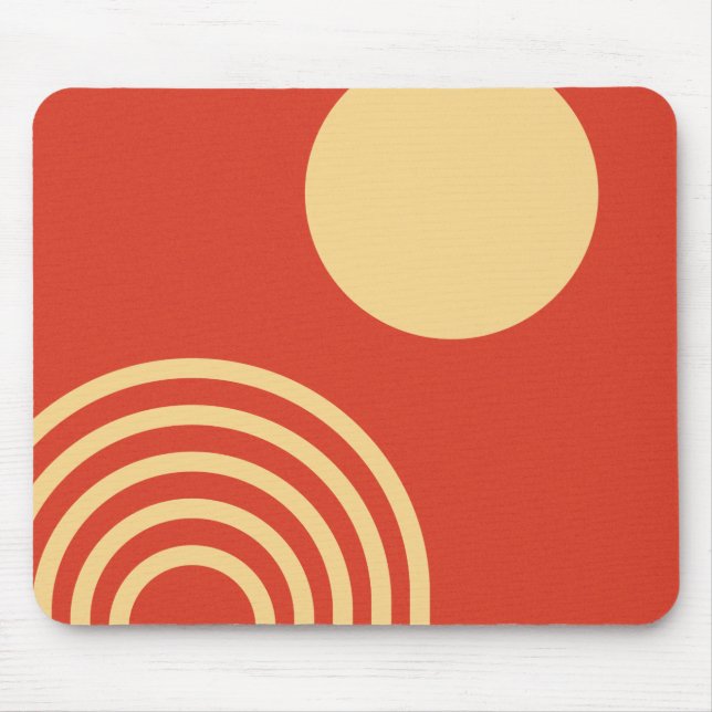 Mousepad Meio século Sol Moderno e Linha Arco-íris (Frente)