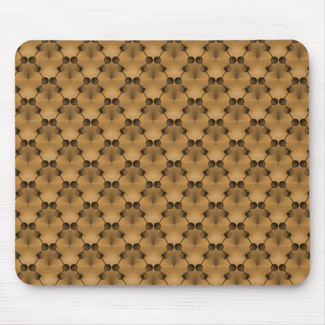 Mousepad Mel Castanho-Caramelo Círculos Retro Funk (Frente)