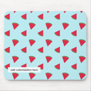 Mousepad Melancia Azul Diversão Verão Frutas Computador