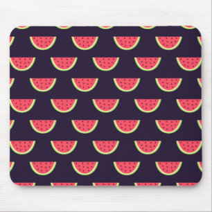 Mousepad Melancia de néon no teste padrão roxo