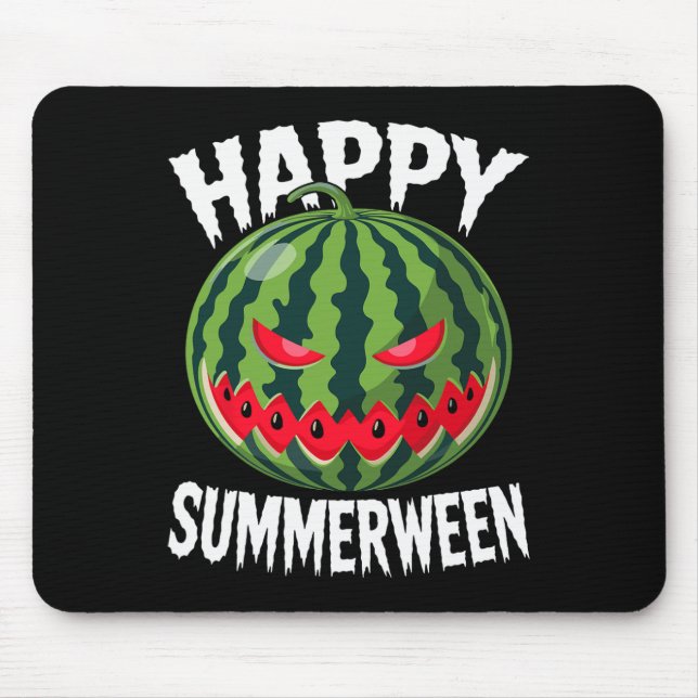 Mousepad Melancia Jackolanterna no Verão Halloween Sum Feli (Frente)