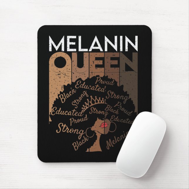 Mousepad Melanin Afro Queen Art (Com mouse)